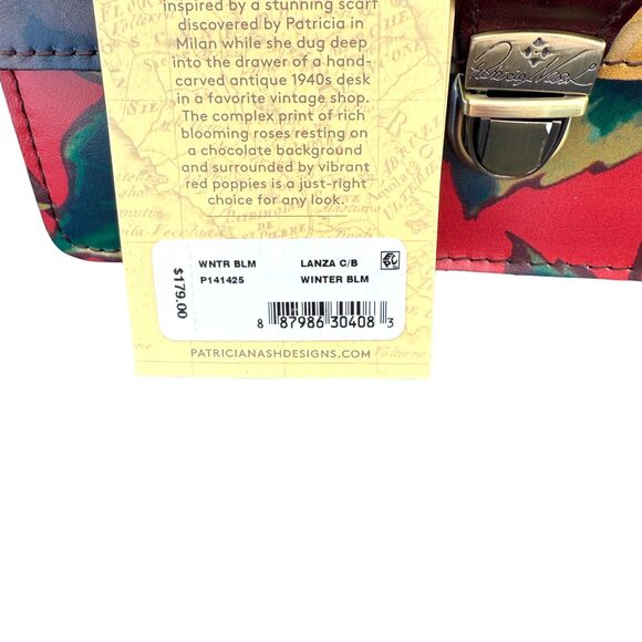 NWT‎ Patricia Nash Winter Bloom Leather Lanza Crossbody Bag - Picture 4 of 7